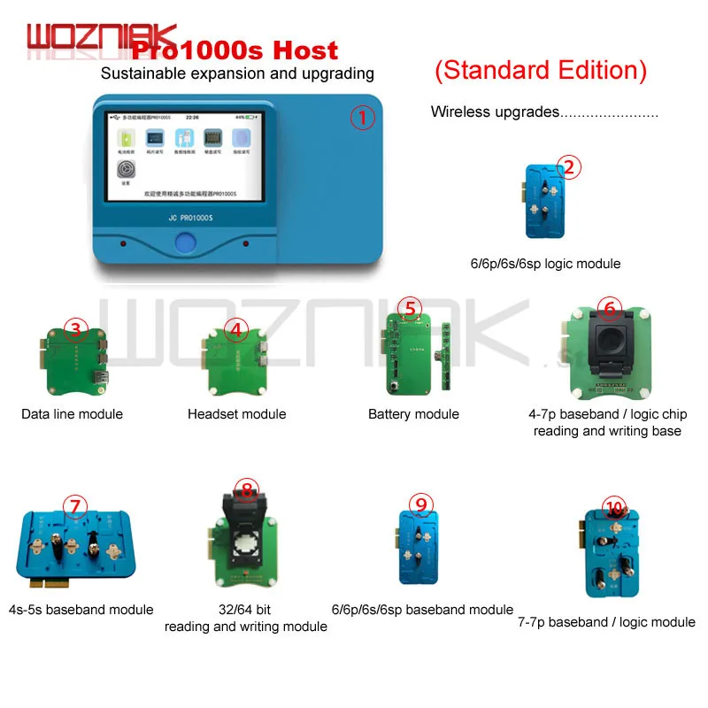 Wozniak JC Pro1000S Многофункциональный микросхема HDD программист PCIE NAND тест чтение для