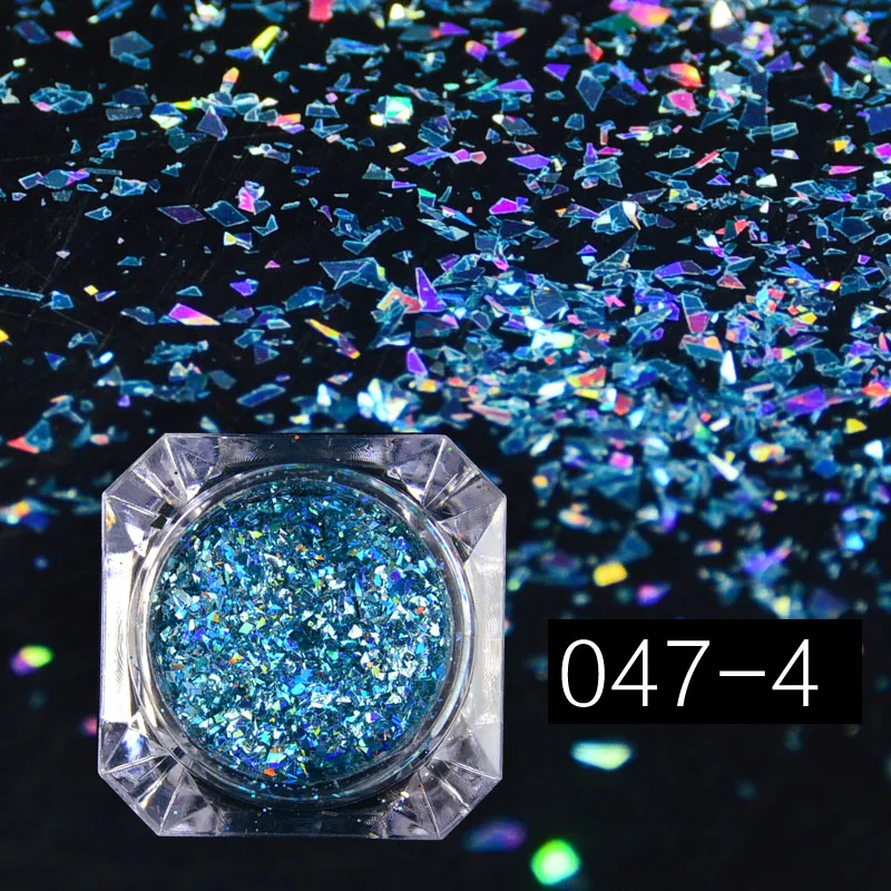 

Mixed Laser Nail Glitter Powder Sequins Shinning Colorful Nail Flake 3d DIY Charm Dust For Nail Art Decoration