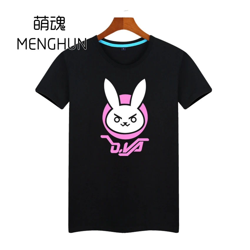 full cotton cute t shirt kawaii lovely Watch over character DVA rabbit logo t shirt DVA t shirt D.VA ac226