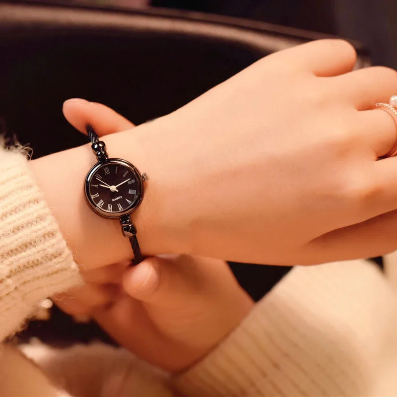Новинка 1 шт. женские наручные кварцевые часы для девушек студентов круглые мини
