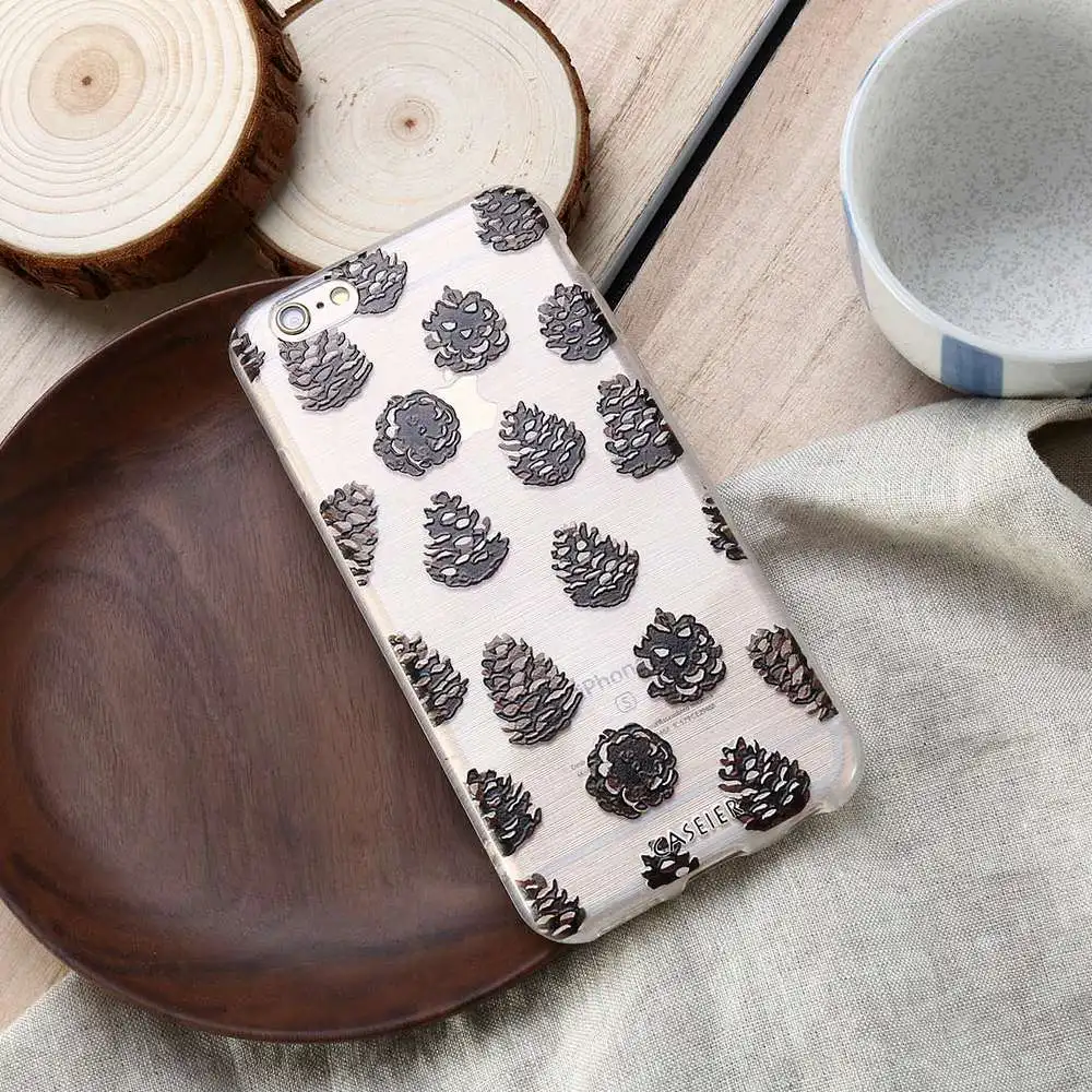 CASEIER Autumn Leaves Pattern Case For iPhone X 7 8 6 6S Plus Ultra-thin Soft TPU Phone 5S 5 SE Back Cover | Мобильные телефоны и