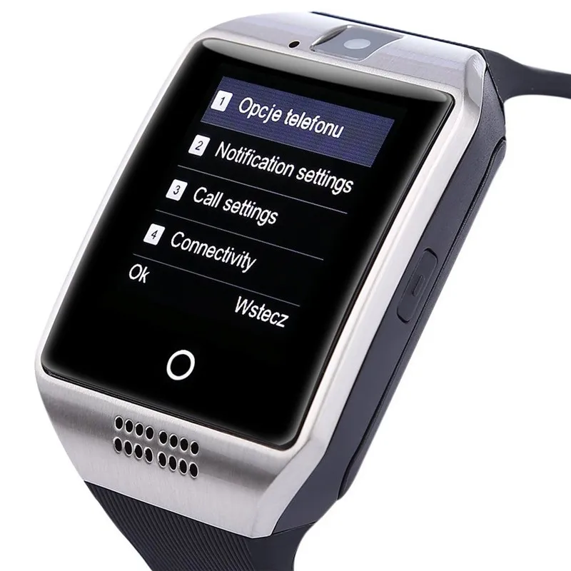 DHL 30 шт. Q18 Смарт-часы для мужчин reloj Камера Facebook SMS MP3 Bluetooth Smartwatch Поддержка сим-карты для Apple IOS и Android телефонов