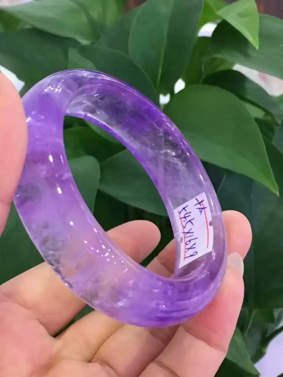 Натуральный Лавандовый Аметист Кристалл женский браслет AAAA внутренний диаметр 54