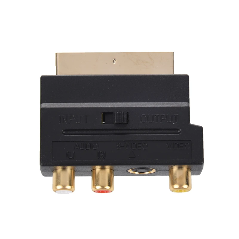 1 шт. RGB Scart адаптер для композитного RCA + S Video AV TV аудио видео DVD рекордера ТВ