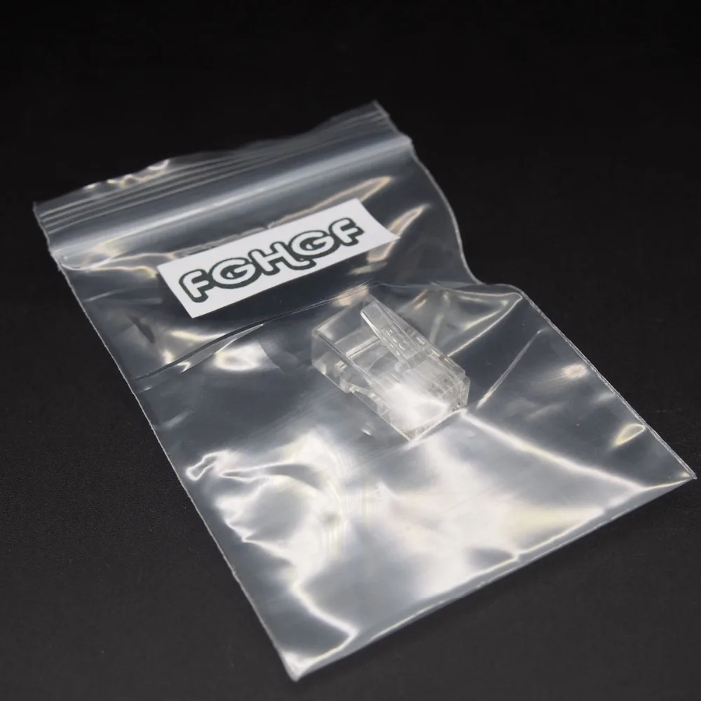 25 шт. RJ45 категории 6 Кристалл Разъем сетевой кабель головка CAT6 Сетевой интерфейс| |