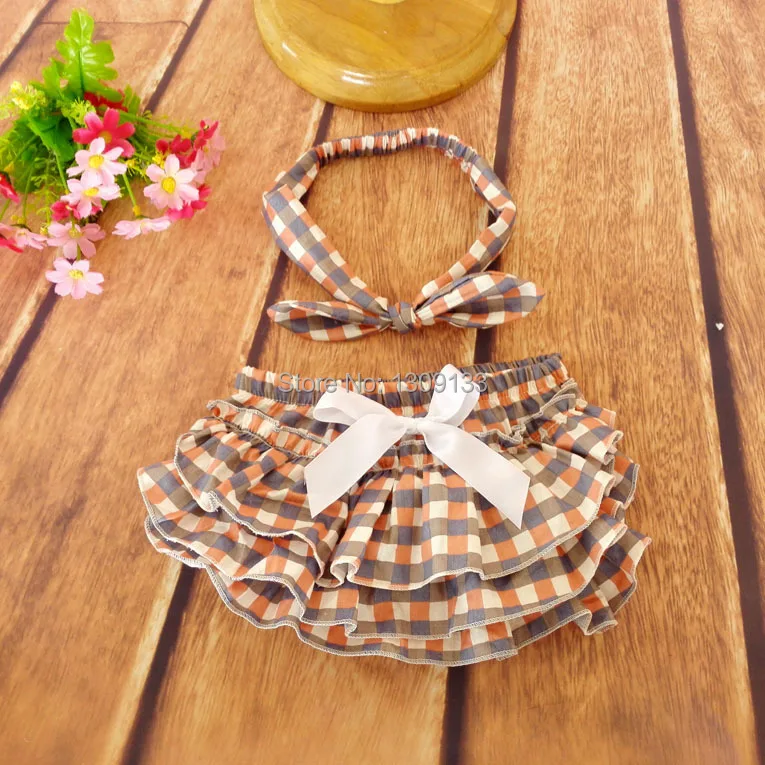 Повязка на голову с узлом в клетку для маленьких девочек|bloomers girls|baby girl bloomersbloomers