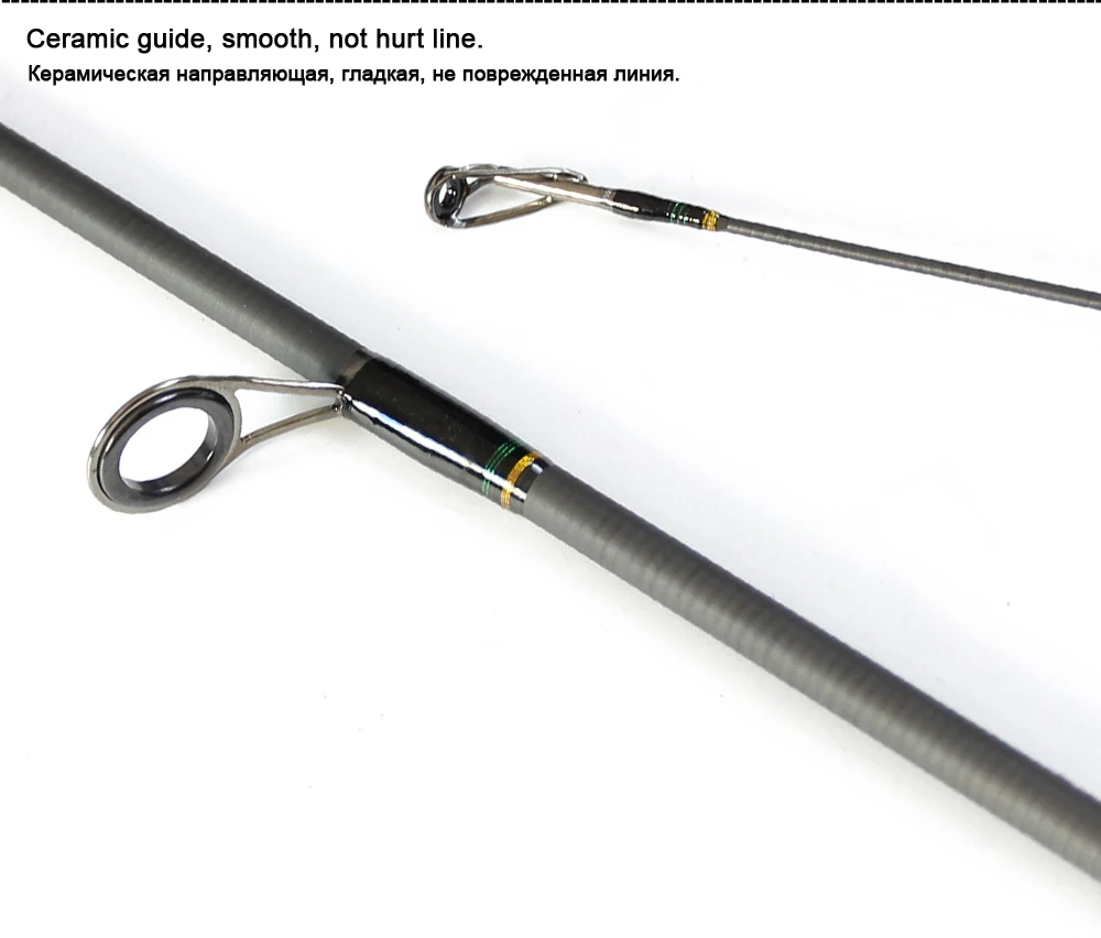 Сверхлегкий спиннинговый стержень Baitcast Rod(3 шт.), 0,8-5 г вес приманки, 2-5lb Вес линии, медленная мощность, 6'