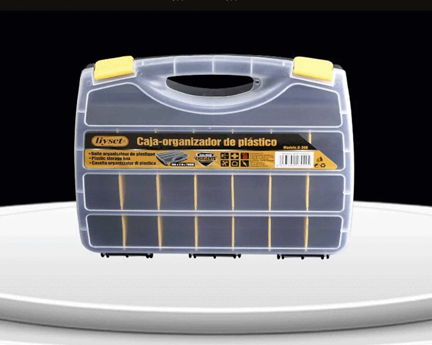 15/21 grids Portable parts box metal screw storage box hardware parts screwdriver repair vehicle hand tool