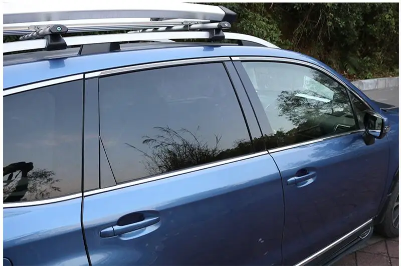 PC ярко черный оконный столб украшенный чехол для Subaru Forester 2013 14 15 16 17 18 BA100