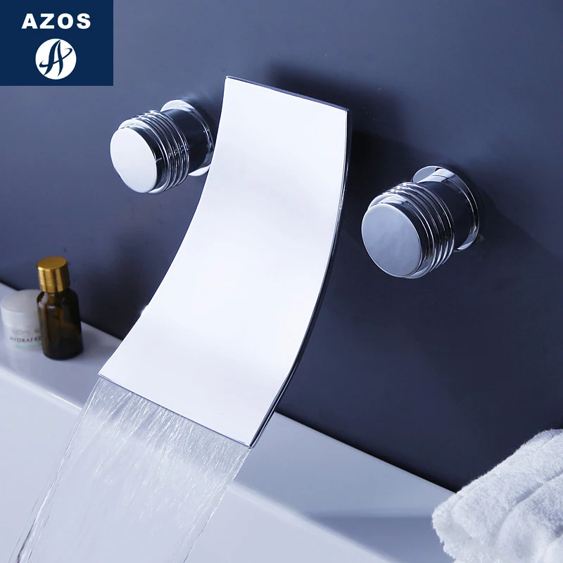 Azos настенный смеситель мягкая раковина латунь хром зеркальная для душевой