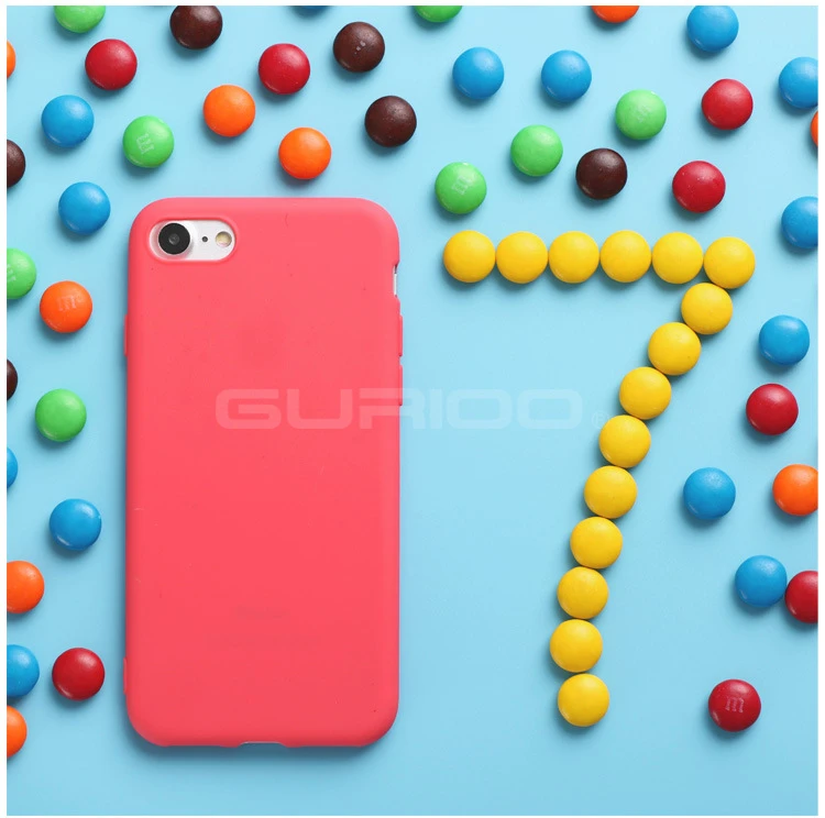 GURIOO Телефон чехол для iPhone 7 6 6s 8 Plus 5 5S SE X сплошной цвет Ультратонкий Мягкий