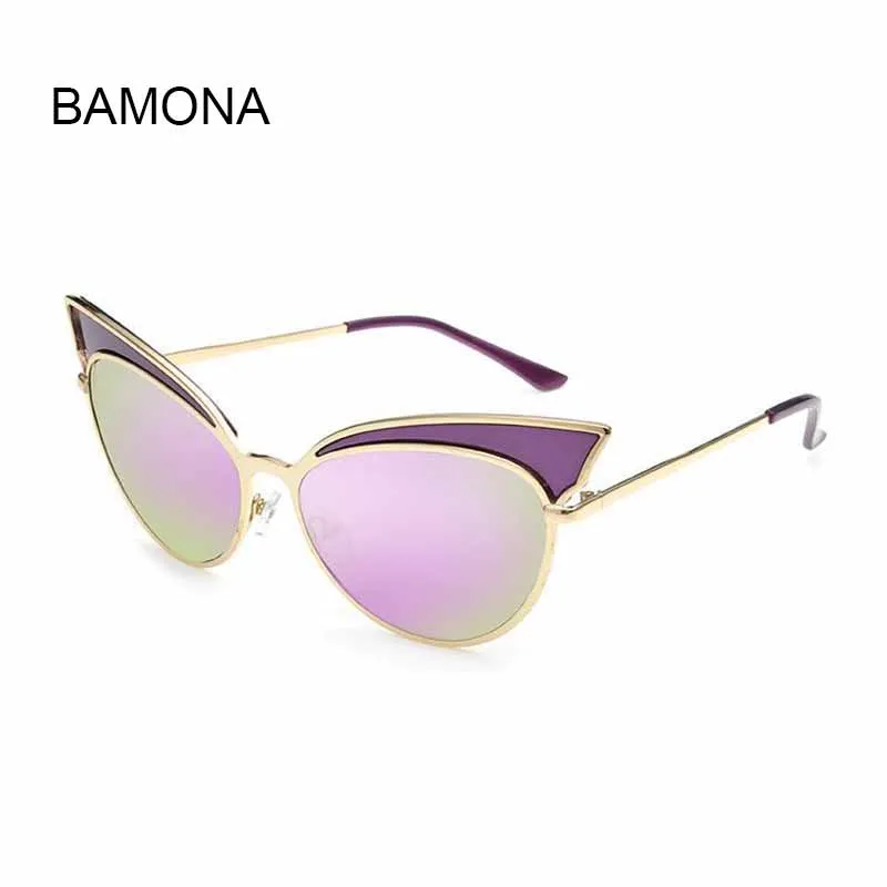 Bamona Новинка 2016 года летняя одежда модные Винтаж Металл женский Cateyes очки Gafas