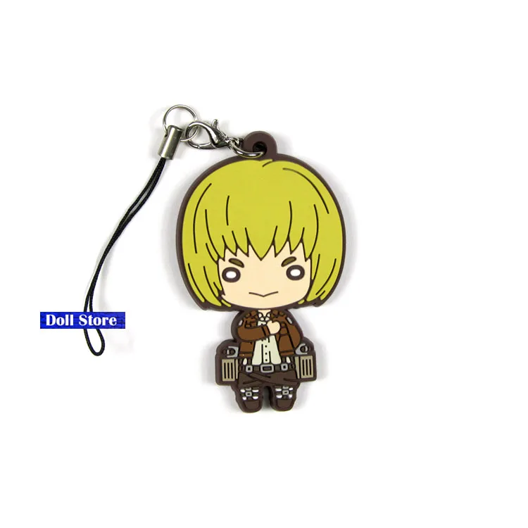 Аниме брелок Криста Ленз ривалле эрене Армин Саша мантра Резиновый