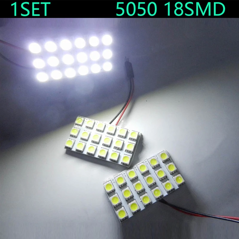 Carsty 1 шт. 5050 18SMD Белый светодиодный панельный купольный светильник лампа для