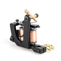 hot sales 1pcs wire cutting 10 wrap coils tattoo machine for liner and shader black color iron tattoo supplies