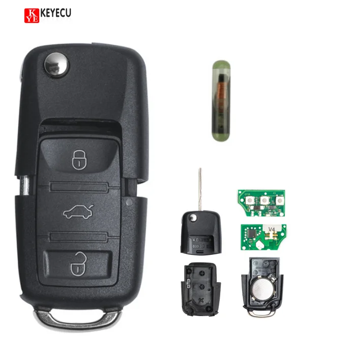 Новый фирменный флип накопитель KEYECU полная модель 433 МГц ID48 для Seat Leon Toledo Ibiza 2002 2005