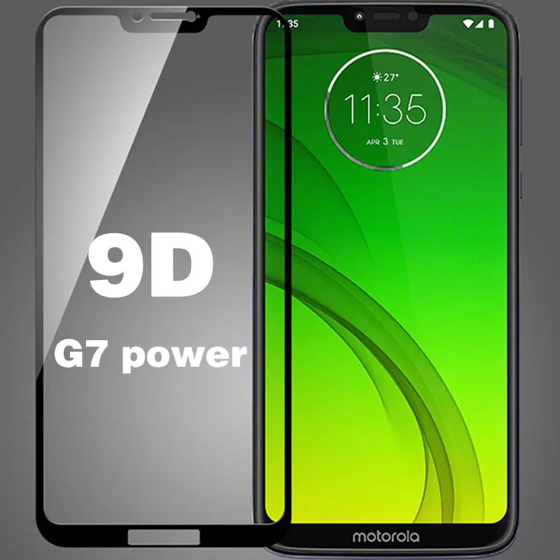 9D для moto g7 мощное закаленное стекло Мощная защита экрана Защитная пленка полная g