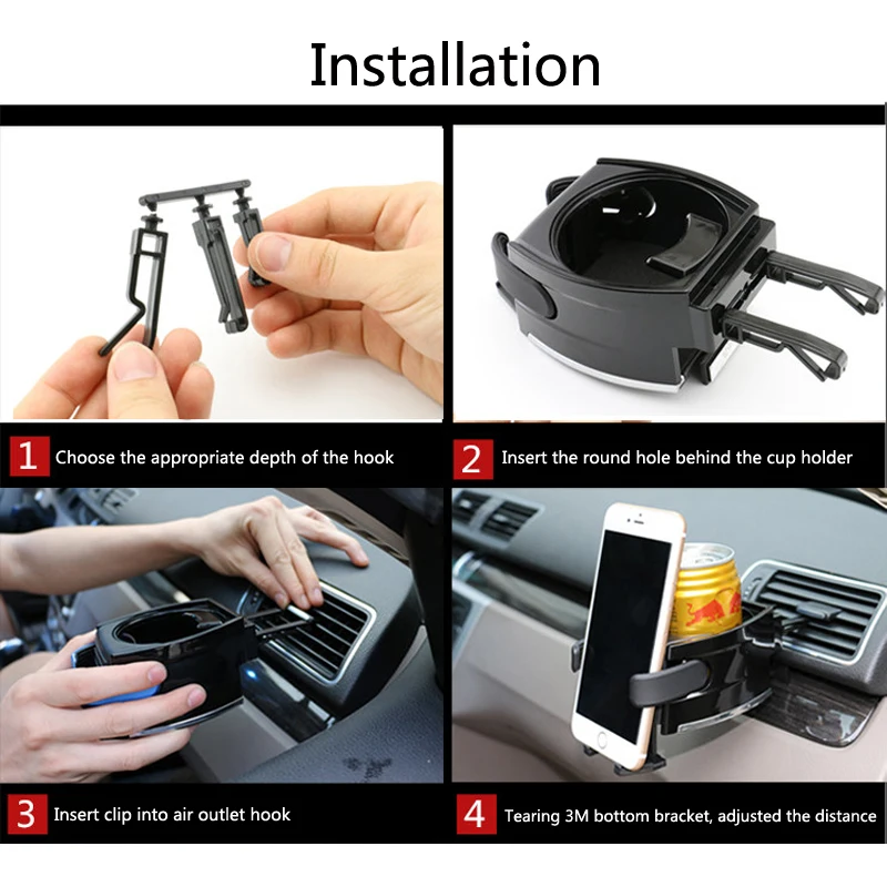 

Universal Air Conditioning Car Drink Holder Car Beverage Bottle Cup Mobile Phone Stand