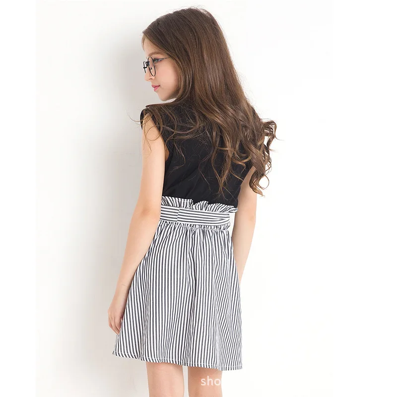 Детская одежда костюмы для девочек из 2 предметов футболка с буквенным принтом