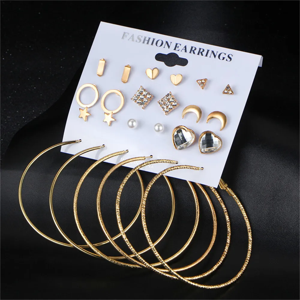 Серьги-пусеты 17 миль модный Комплект сережек для женщин 2018 | Украшения и