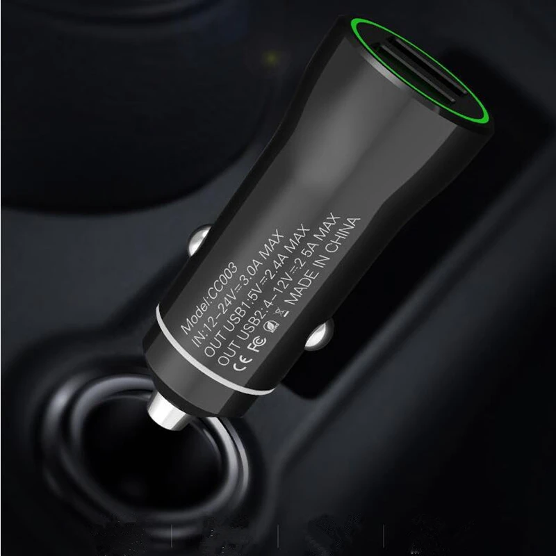 QC3.0 быстрое автомобильное зарядное устройство Smart Auto LED адаптер для HUAWEI P20 Mate 10 20 Lite