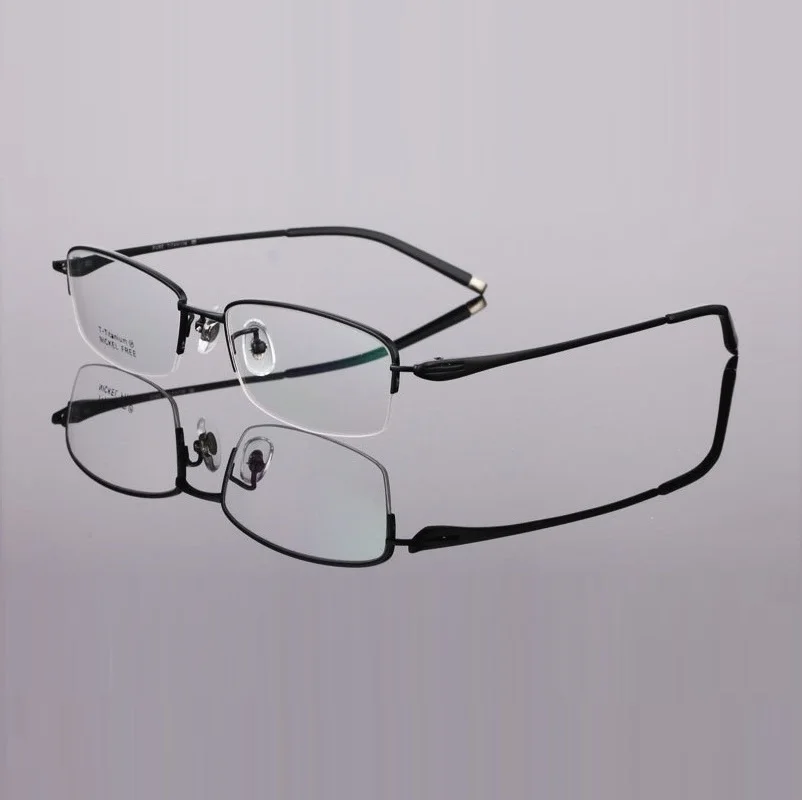 

W-140 Titanium Glasses Frame Men Business Ultra Light half Rim Glasses Clear optical prescription Frames eyewear glasses frame