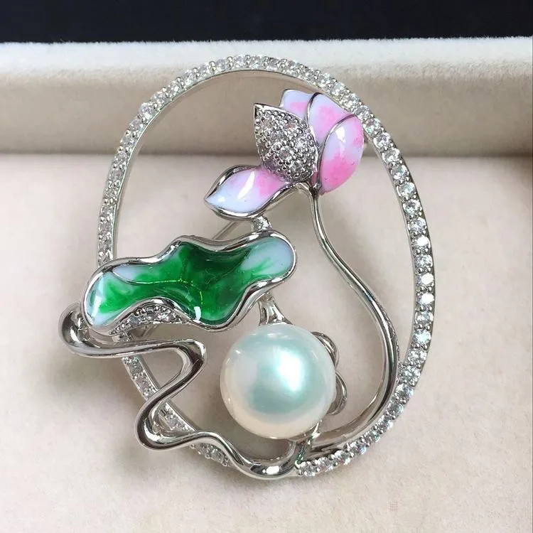 Lotus pond moonlight real freshwater pearl brooches | Украшения и аксессуары