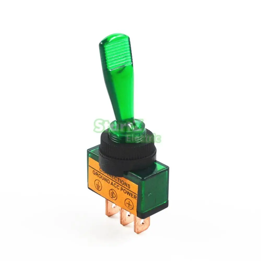 Автомобильный тумблер 3 Pin ВКЛ ВЫКЛ с лампой DC 12 В V 20A|lamp switch|on-off toggle switchswitch lamp |