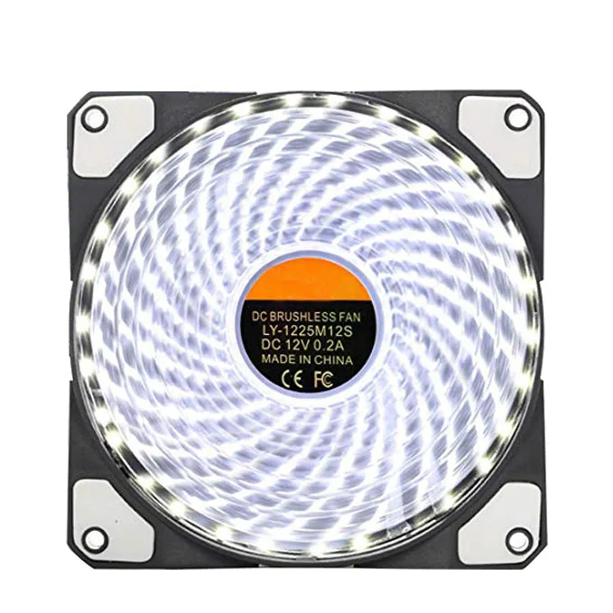 33LED white 120 мм Корпус для ПК Вентилятор теплоотвод кулер 16 дБ Ультра тихий 33 светодиодов охлаждение с антивибрационной резины 12 см вентилятор - Цвет лезвия: 33LED white