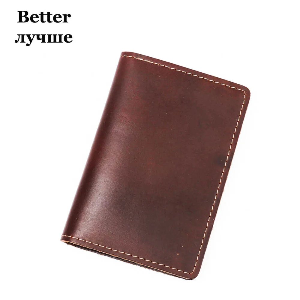Gubintu Geniune Leather Men Short Wallets Causal Wallets Passcard Pocket Card Holder Coin Pocket Fashion Wallets For Men - Цвет: Red Better