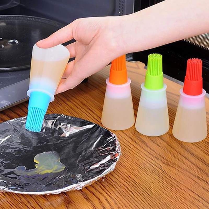 Wind Flower 1 Pcs Creative Silicone Rubber Leak Press Oil Control Bottle Cake Butter Bread Pastry Brush Utens | Дом и сад