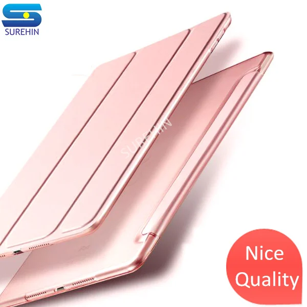 

SUREHIN Nice smart leather case for apple iPad 4 3 2 cover case transparent hard back flip kid sleeve key protection slim skin