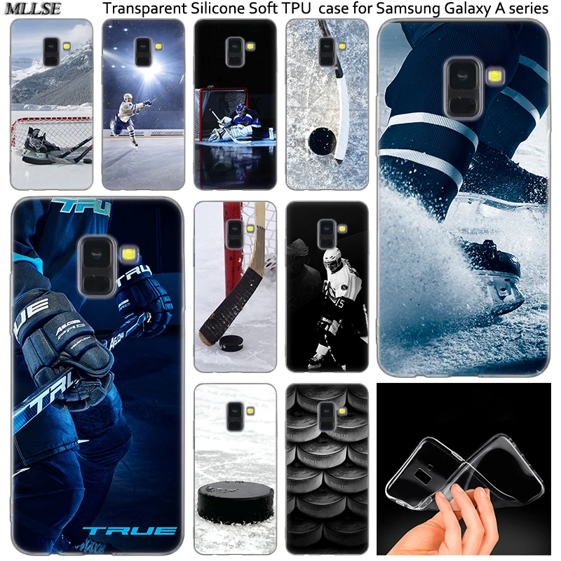 С надписью I Love хоккей на льду силиконовый чехол для Samsung Galaxy A50 A30 A10 A40 A6 A8 плюс A9Star