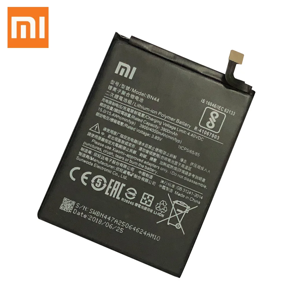 Оригинальный аккумулятор Xiaomi Redmi 5 Plus BN44 4000 мАч для замена телефона высокого