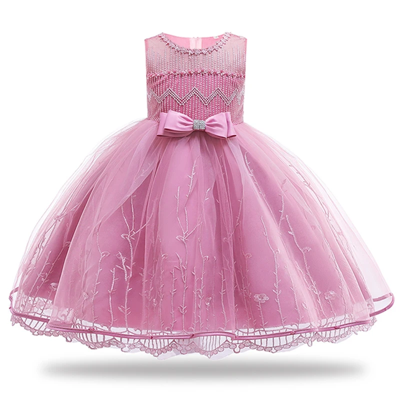 3-10 Years Baby Girl Princess Dress Kids Flower Sleeveless Baptism for Toddler Children Girls Fashion Clothing | Детская одежда и