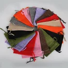 10 шт.лот джутовые мешочки из натурального мешковины, подарочные мешочки для конфет, Свадебный мешочек, сумка для упаковки ювелирных изделий на шнурке