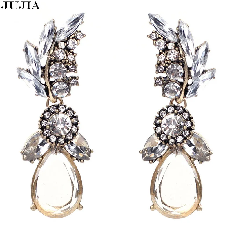 

Wholesale 2020 JUJIA Brand Fashions Crystal Stud Earrings for Women Girl Party Earring Factory Price Earring for Women