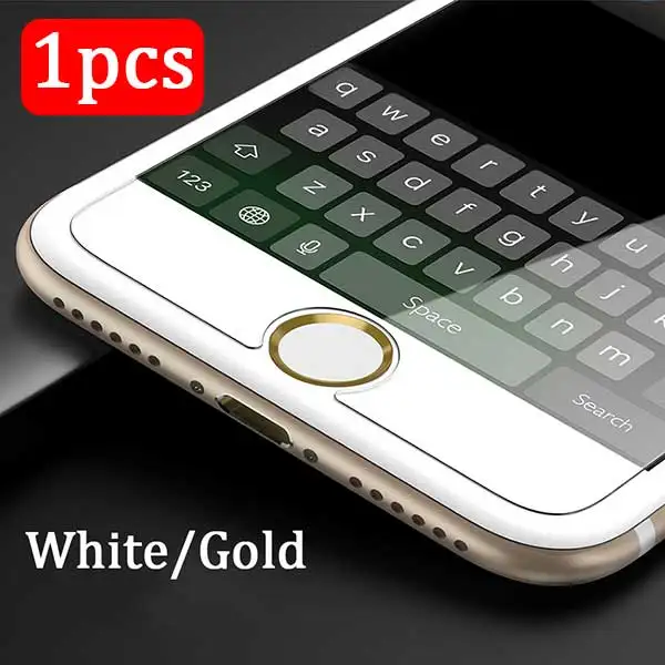 1pcs White Gold Универсальная наклейка на кнопку «домой» на для iphone 8 Plus 7 6s 6 Plus 5S SE для iPad, алюминиевая защита от отпечатков пальцев Touch ID, полное покрытие - Цвет: 1pcs White Gold