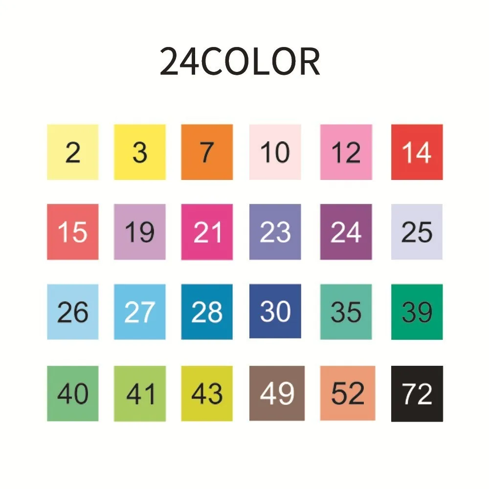 Sta 12/24/36/48/80 Colors Dual Tips Brush Marker Pen 0.4mm Fineliner Watercolor Sketch Marker Pen For Drawing Manga Art Supplies - Color: 24 Colors Set