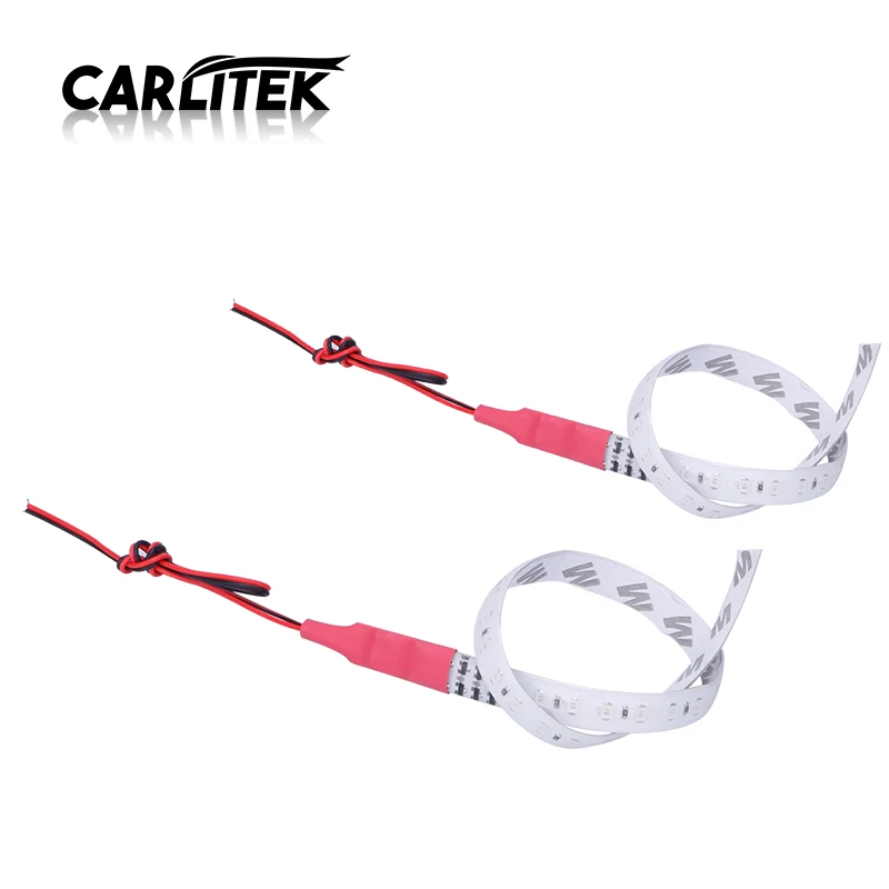 CARLitek DIY Led DRL Автомобильная стробоскоп вспышка украшения полосы 3528 32 светодиодов 30 см рыцарь всадник красный мигающий водонепроницаемый гибкие полосы