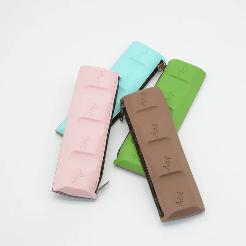 Шоколад Карандаш Чехол школьные принадлежности Etui Estuche Эсколар Kawaii Trousse школьников Stylo силиконовый Kalem Kutusu Lapices коробка ручка