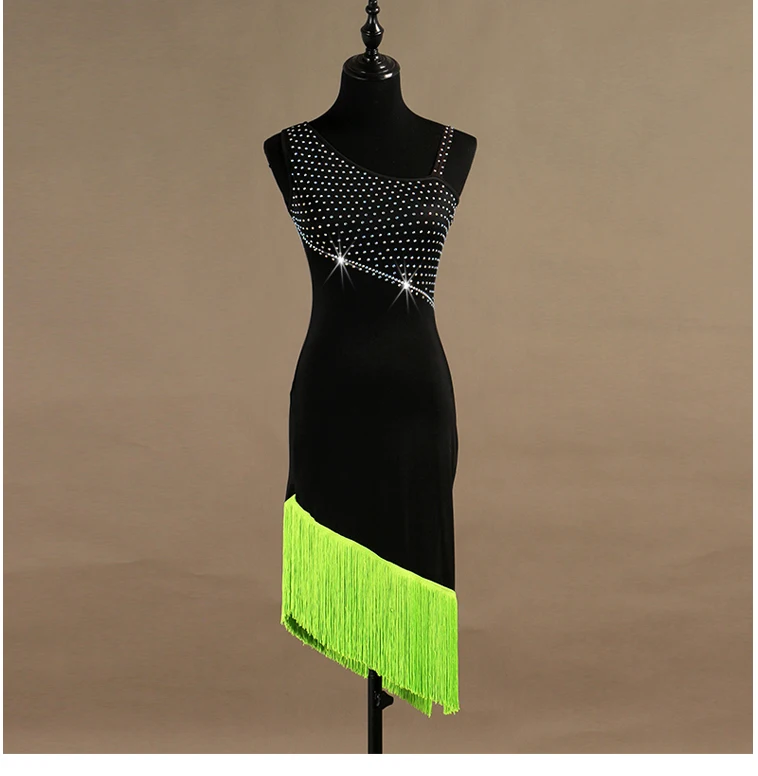 Женское платье для латиноамериканских танцев с кисточками латинских новое
