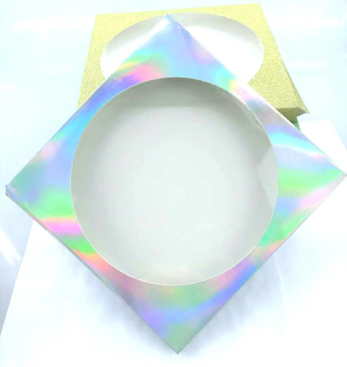 laser 5 шт./лот квадратная упаковочная коробка для 7 пар ресниц пустые ресницы бумажная посылка коробка разноцветные ресницы DIY сияющая упаковочная коробка - Цвет: laser