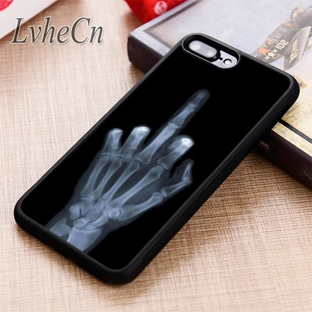 LvheCn X RAY чехол на средний палец для телефона iPhone 5 6 6s 7 8 plus XR XS max 11 12 Pro Samsung Galaxy S7 edge S8