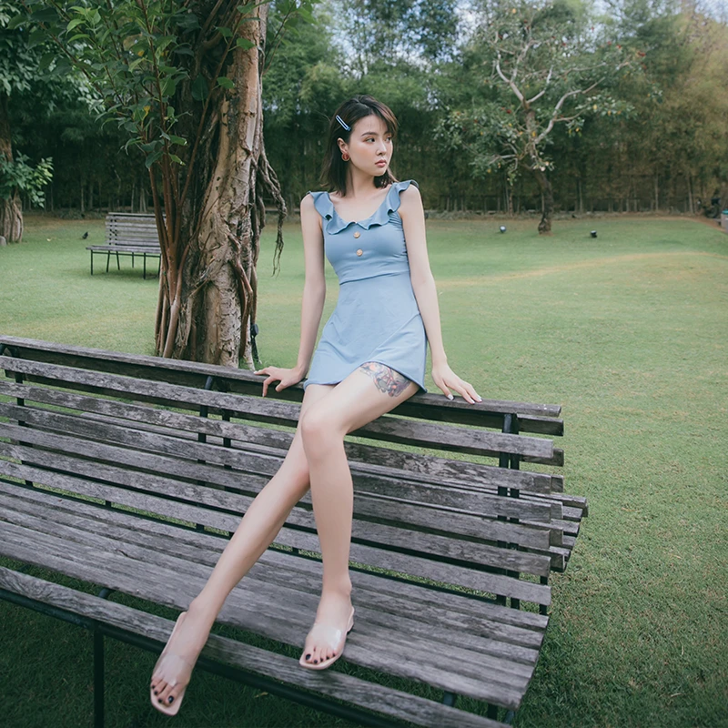 Танкини купальники женские 2019 новые Пузырьковые Горячие листья лотоса боковые