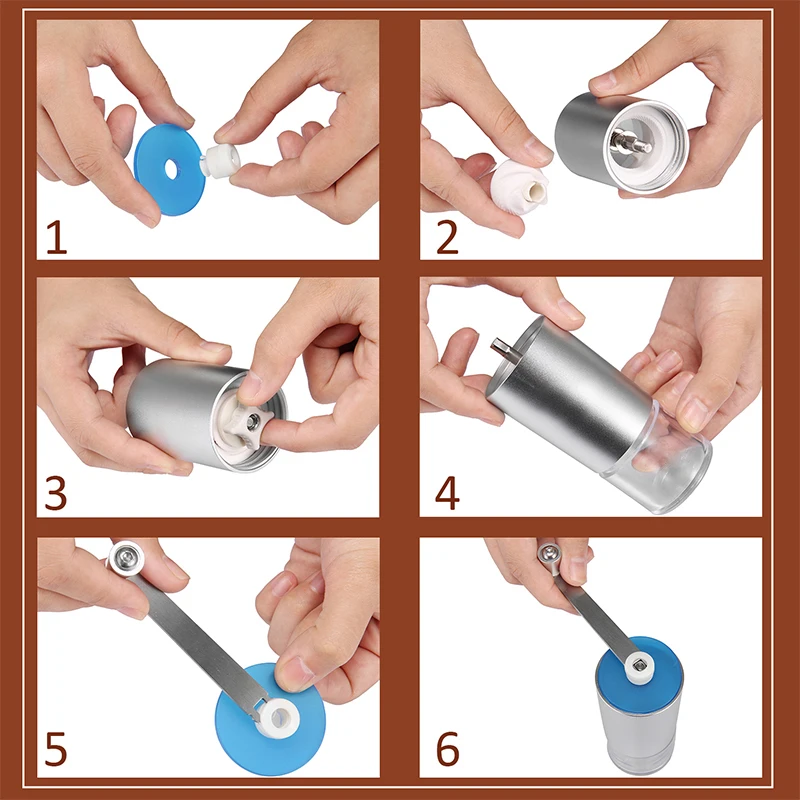 Ручная кофемолка из нержавеющей стали мини-мельница для специй и кофе кухонный