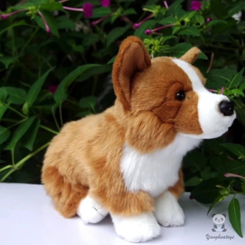 Kawaii качество Моделирование животных корги плюшевые игрушки мягкие животные