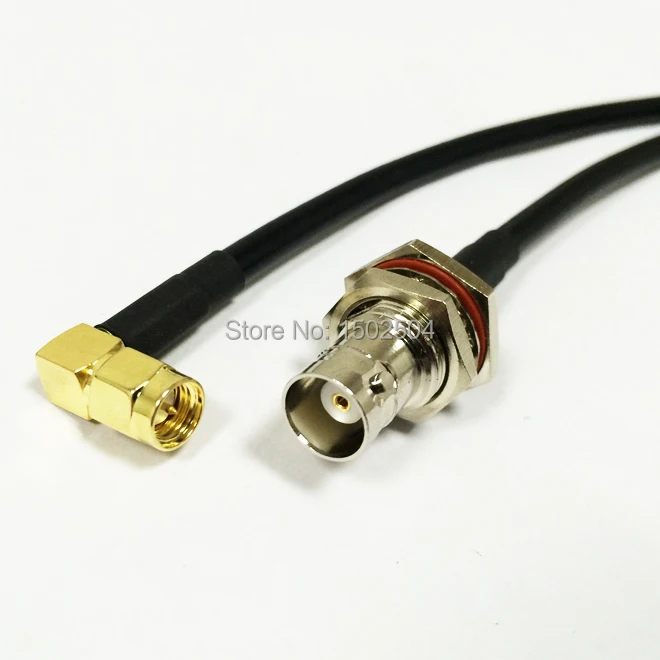 Переходник SMA с прямым углом BNC Female Jack RG58 по оптовой цене Быстрая доставка адаптер
