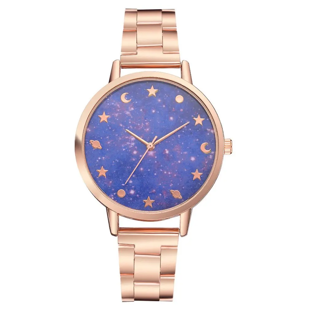 Модные узор для женщин Кварцевые часы Женские сталь Strp женская одежда Relojes