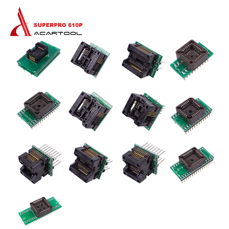13 шт. адаптер для Superpro Xeltek 610P USB ECU Программатор сгорающий блок | Автомобили и